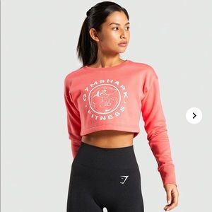 NWT Gymshark Legacy Crop Sweater Coral